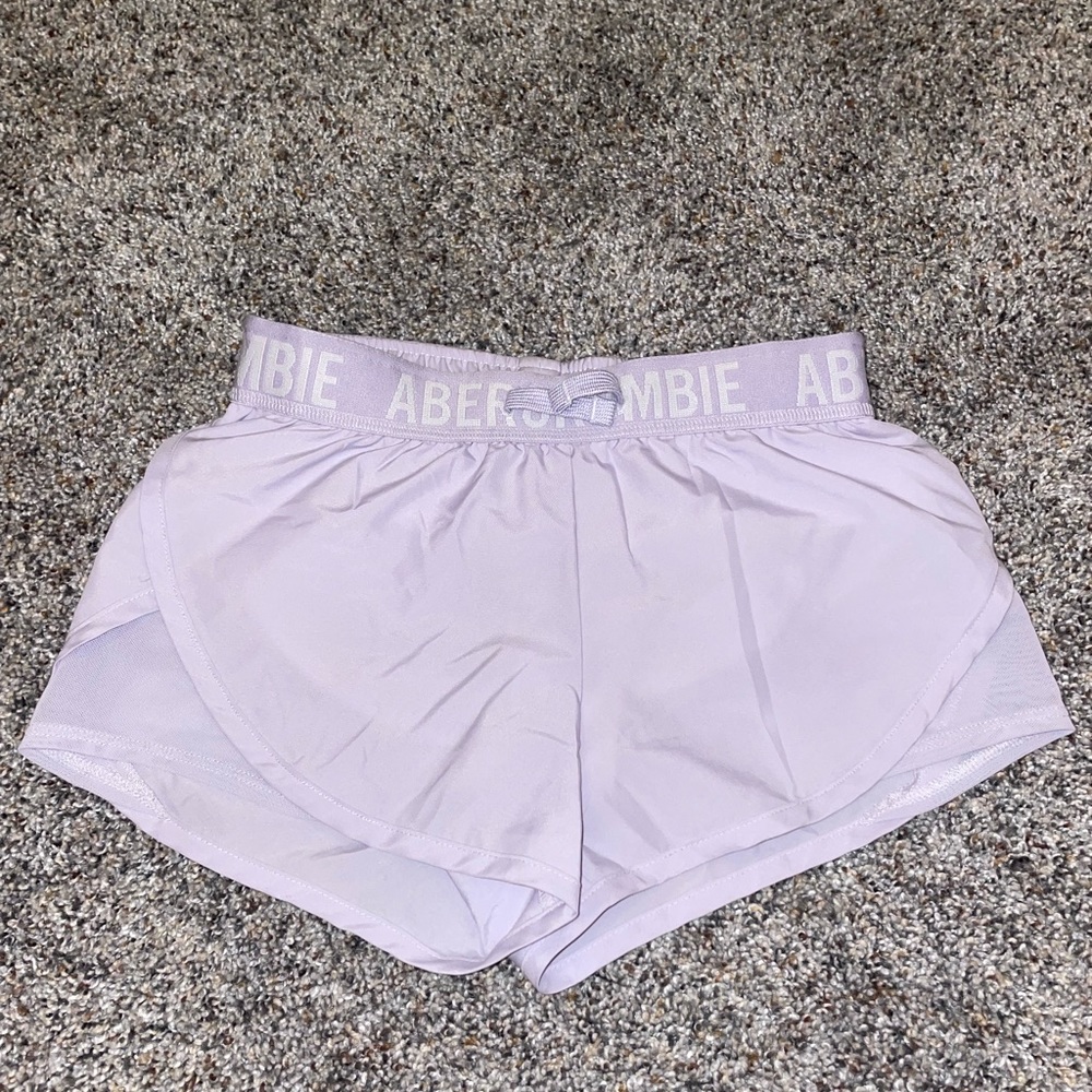 Girls light purple active running shorts
